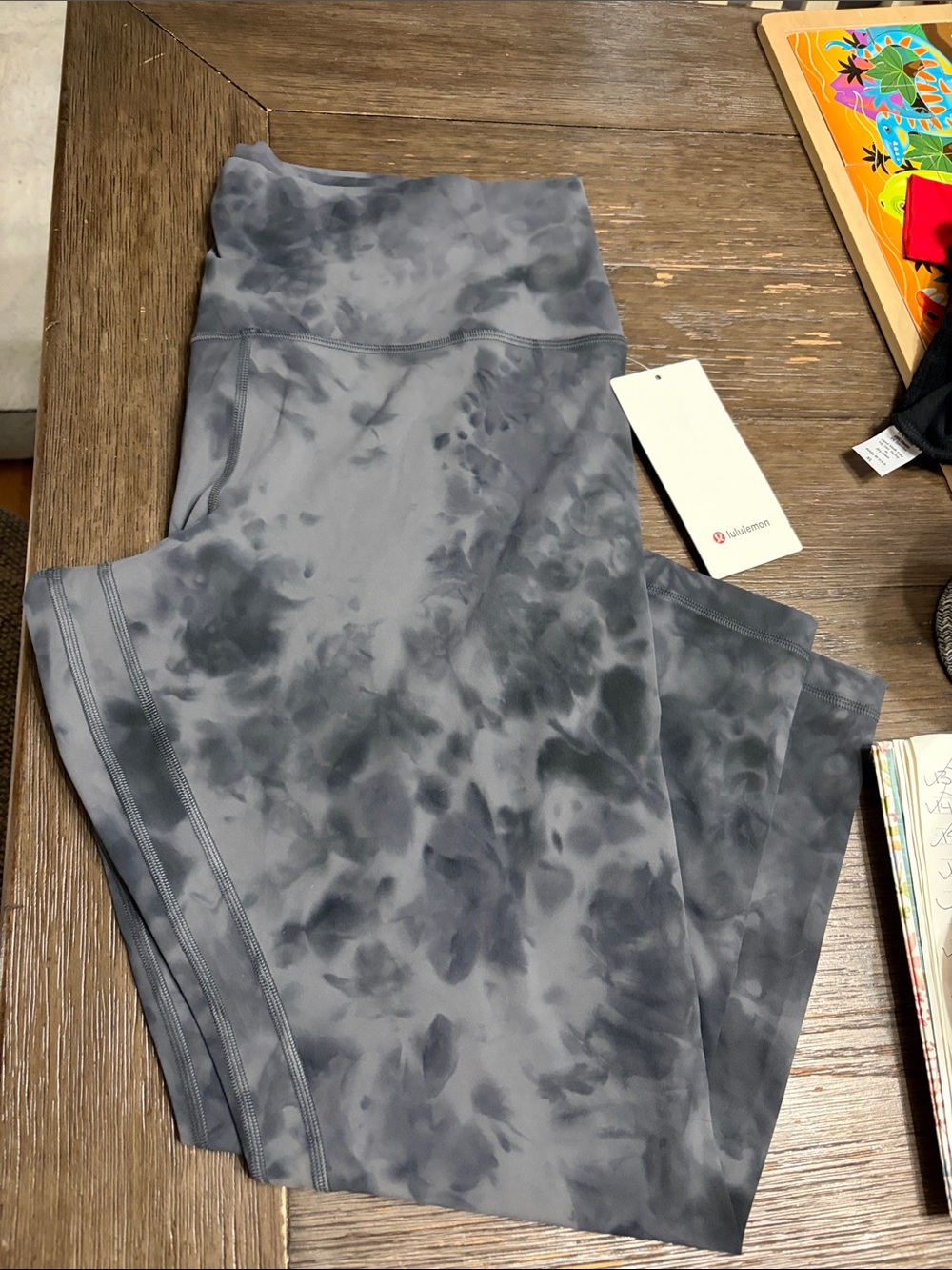 lululemon athletica Kids Gray Tie-Dye Leggings